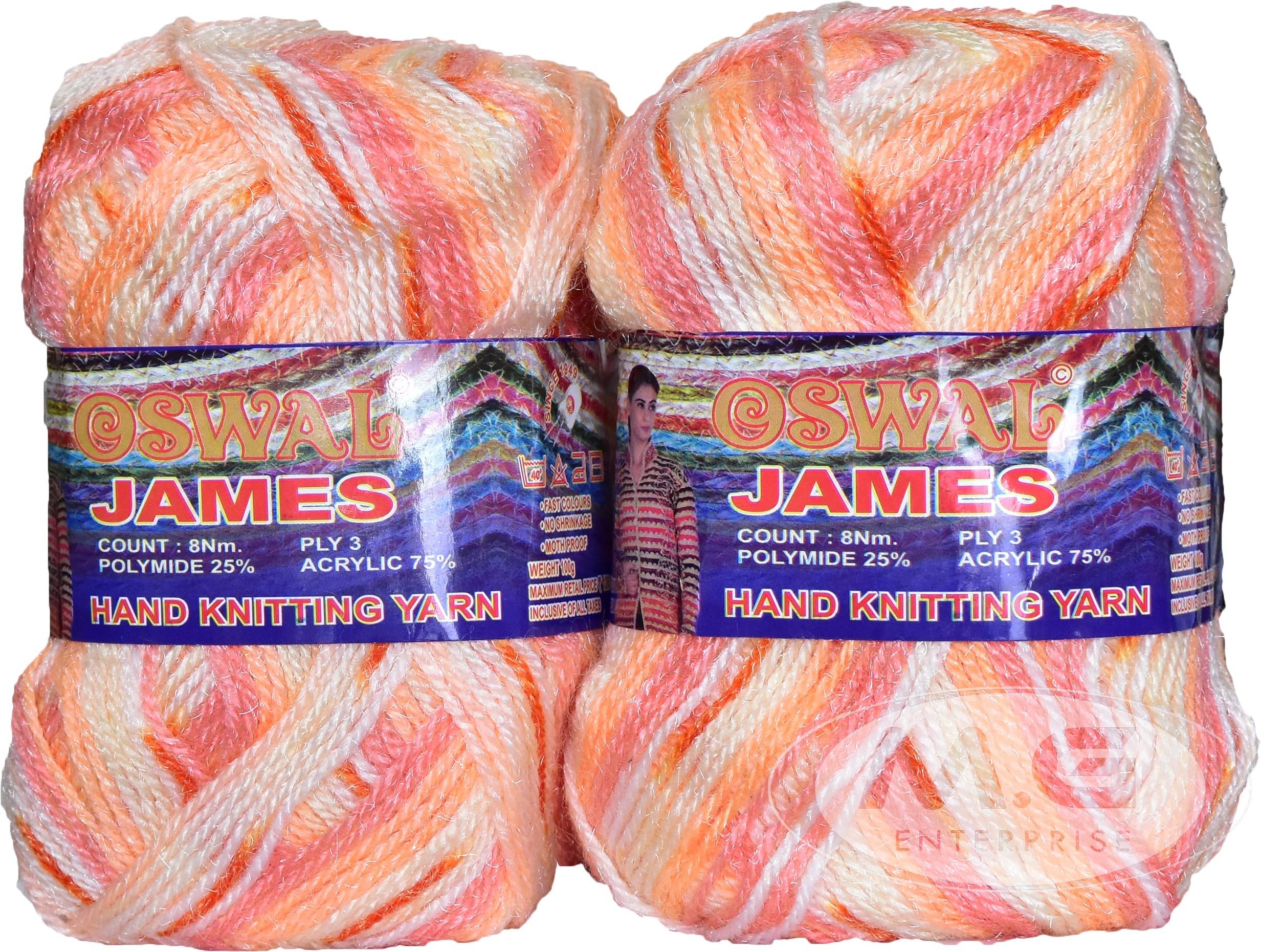     			osl James Peach (200 gm)  Wool Ball Hand knitting wool / Art Craft soft fingering crochet hook yarn, needle knitting yarn thread dyed