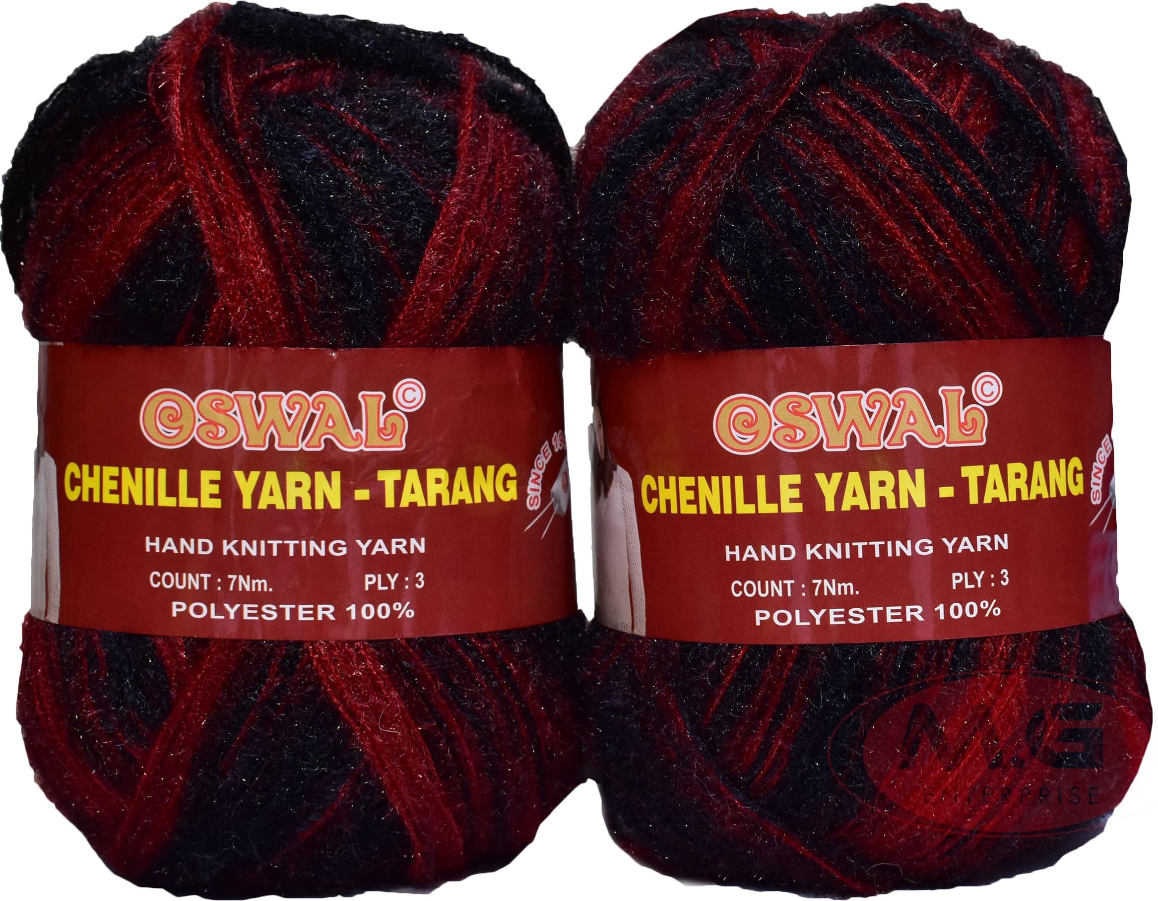     			osl Tarang Red Black (200 gm)  Wool Ball 100 gm each 200 gm total Hand knitting wool / Art Craft soft fingering crochet hook yarn, needle knitting yarn thread dyed