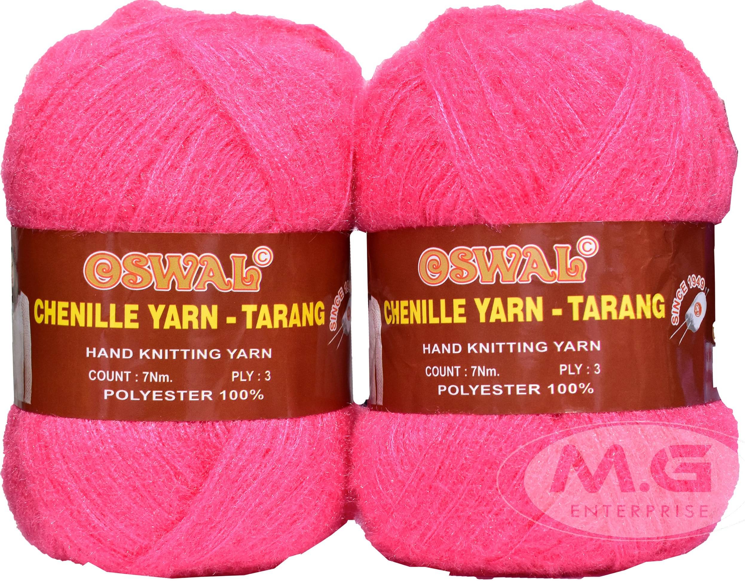     			osl Tarang Rose (200 gm)  Wool Ball 100 gm each 200 gm total Hand knitting wool / Art Craft soft fingering crochet hook yarn, needle knitting yarn thread dyed