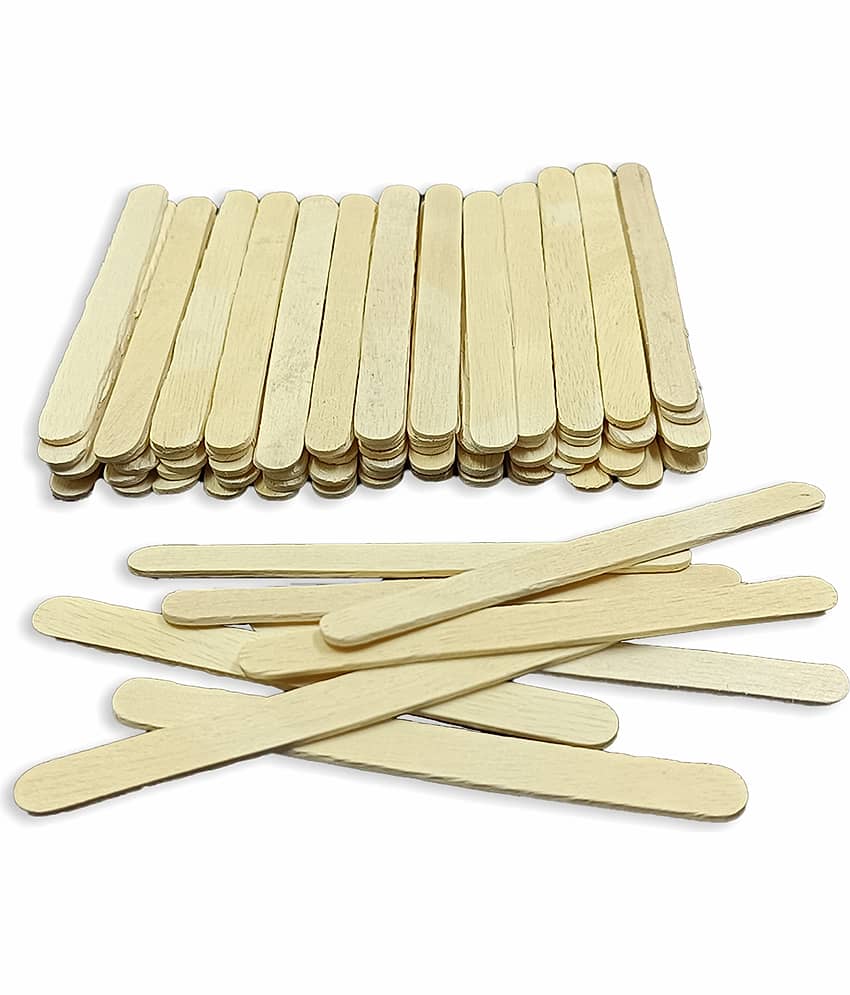4.5 inch Wooden Ice Cream Sticks- Ice Cream Sticks for Kids, Popsicle Sticks for DIY Crafts, Hobby Crafts, Project Work, Scrapbooking, (Pack of 250 Pcs) - Stationery | Buy online on ZillyBuy