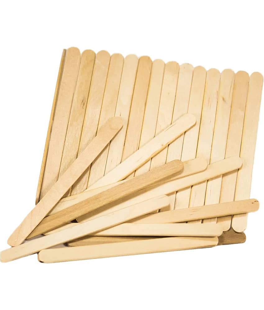 5.5 inch Wooden Ice Cream Sticks- Ice Cream Sticks for Kids, Popsicle Sticks for DIY Crafts, Hobby Crafts, Project Work, Scrapbooking, (Pack of 250 Pcs) - Stationery | Buy online on ZillyBuy