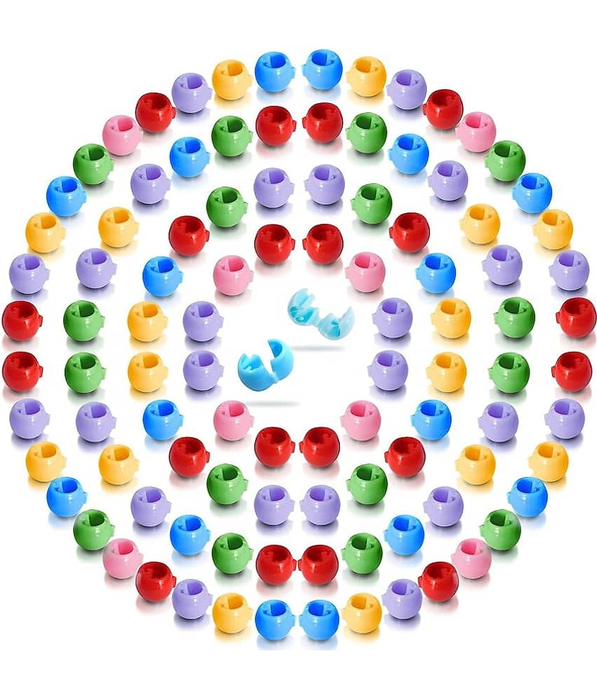 50 Mini Claw Hair Clips | Mini Hair Clip Tiny Round Plastic Hair Claws | Hair Braids Maker Beads | Hair Accessories for Kids & Girls - Jewellery Sets | Buy online on ZillyBuy