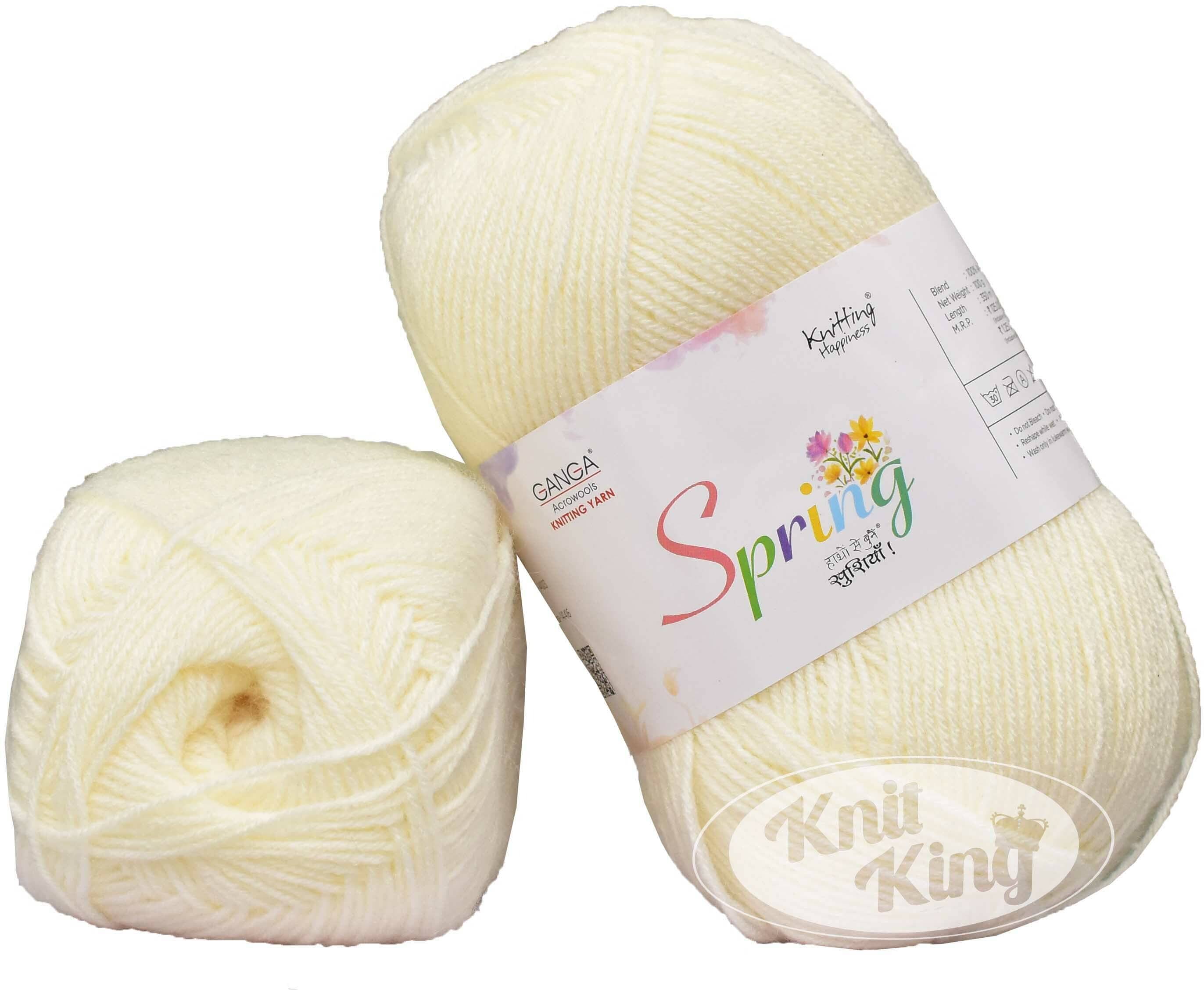 GAN GA pring Cream 200 gm Wool Ball Hand knitting wool -H Art-AEGF GAN GA pring Cream 200 gm Wool Ball Hand knitting wool -H Art-AEGF