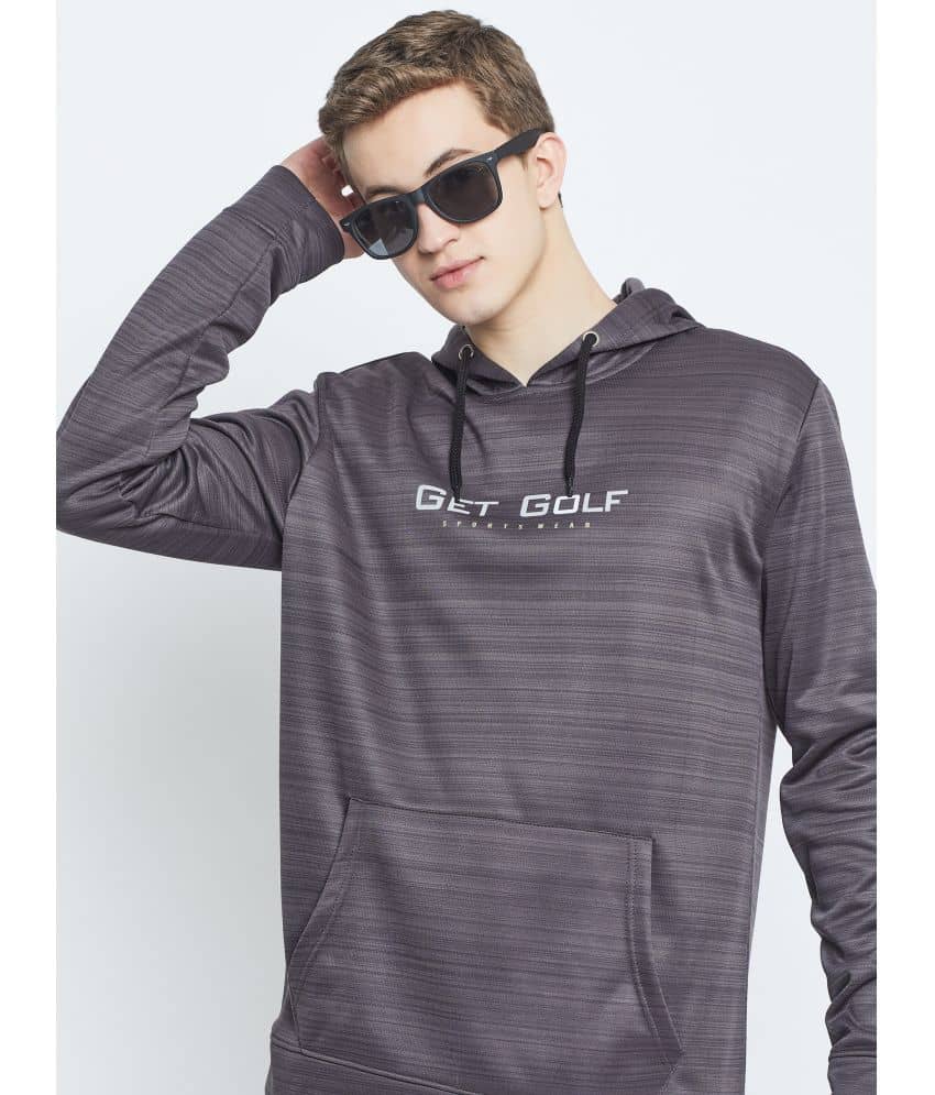GET GOLF Fleece Hooded Men's Sweatshirt - Grey ( Pack of 1 )