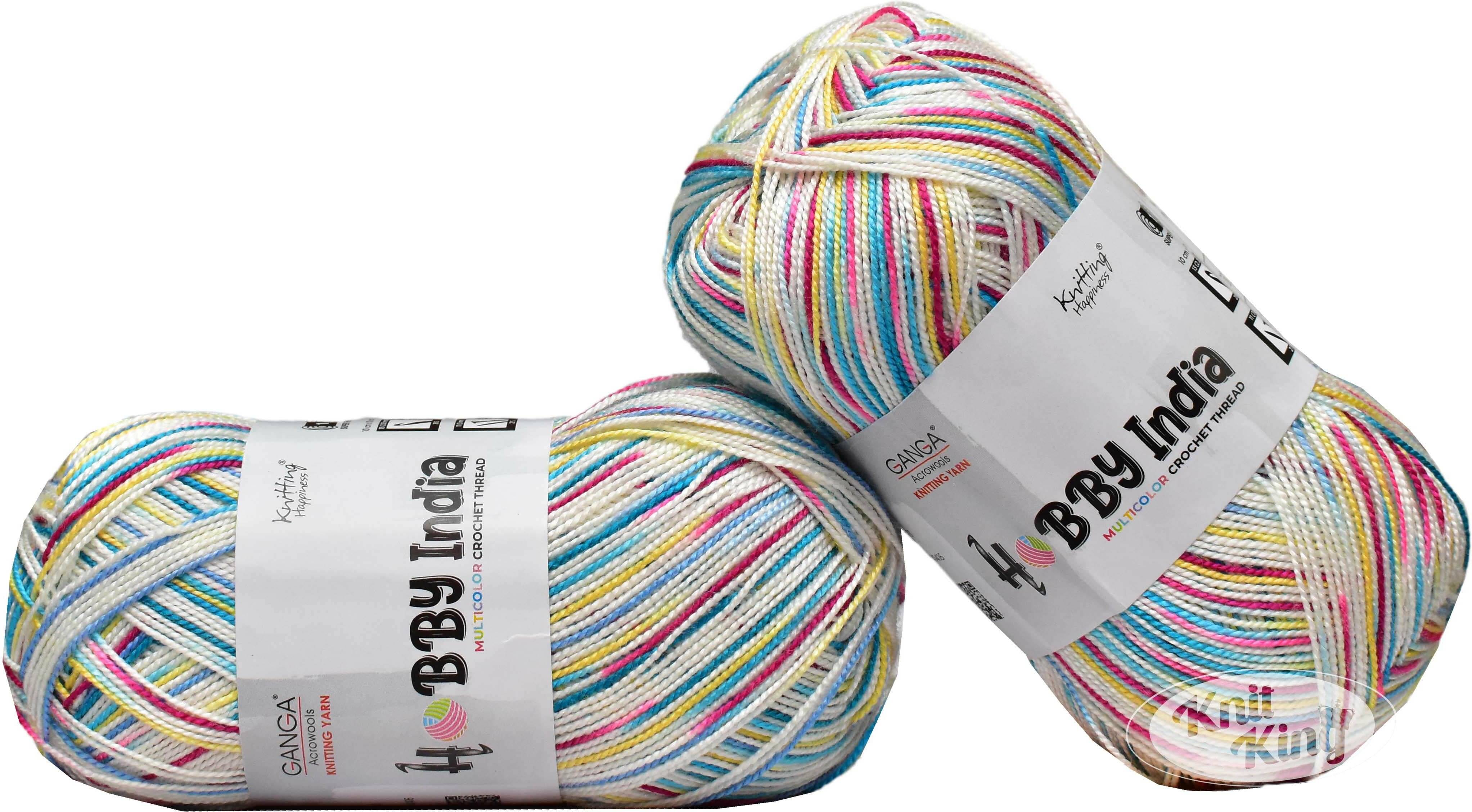 Gan Ga Hobby India Teal Cream 400 gmsWool Ball Hand knitting wool- Art-AEIA Gan Ga Hobby India Teal Cream 400 gmsWool Ball Hand knitting wool- Art-AEIA