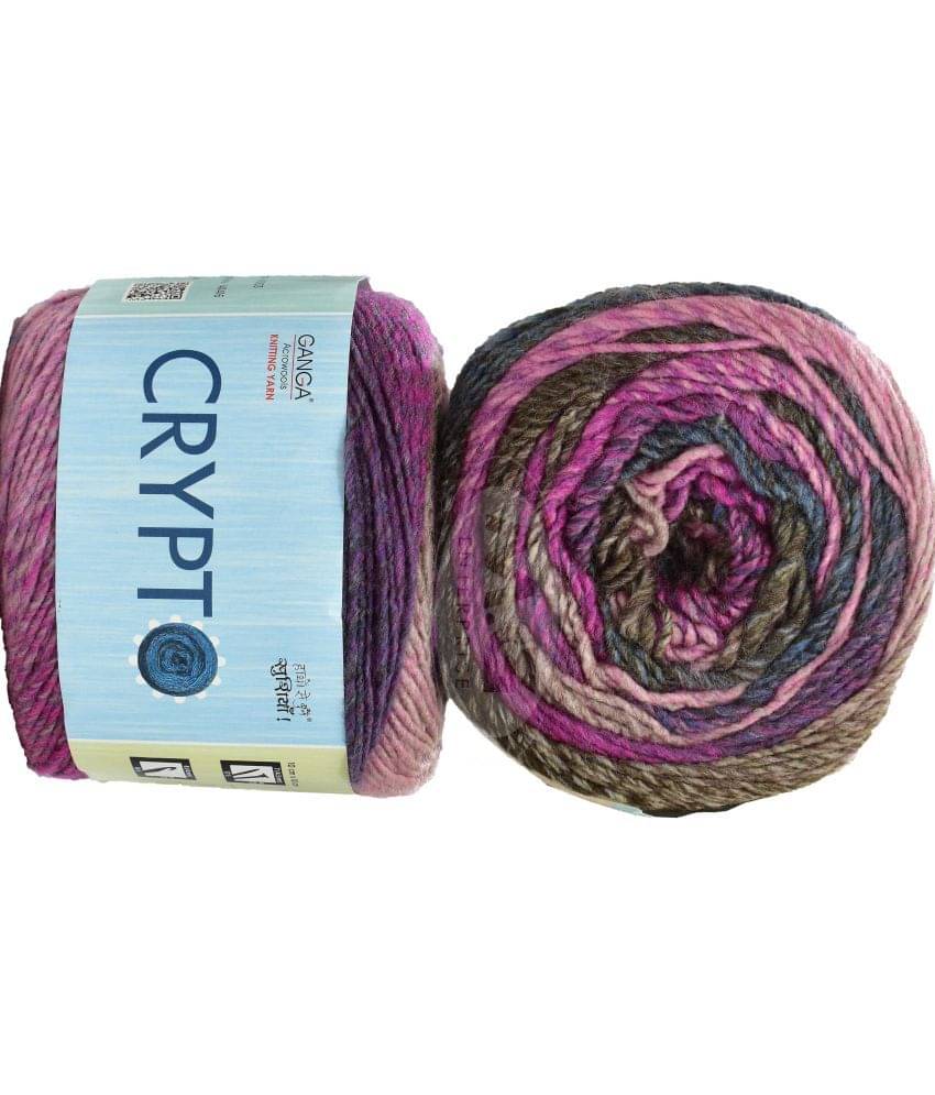     			Ganga Knitting Yarn Thick Chunky Wool, K_K Crypto Lavender 400 gm ART- ABAI
