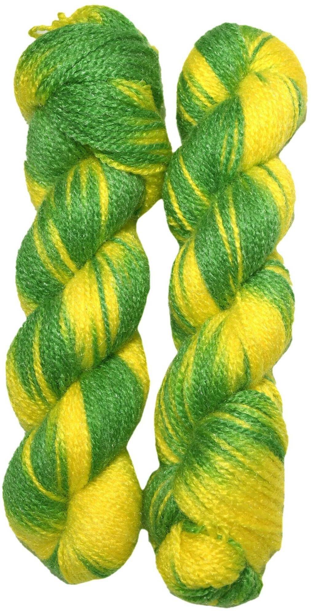 Glowing Star Printed Hand Knitting Yarn (Chartreuse) (Hanks-200gms) Glowing Star Printed Hand Knitting Yarn (Chartreuse) (Hanks-200gms)