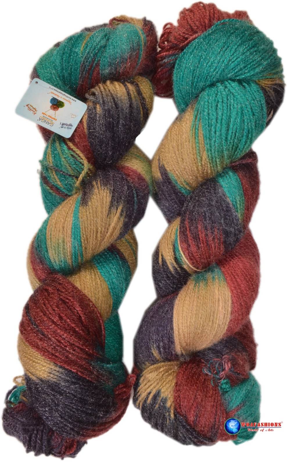 Glowing Star knitting yarn (Multi Camel Blue) (200gms) Glowing Star knitting yarn (Multi Camel Blue) (200gms)