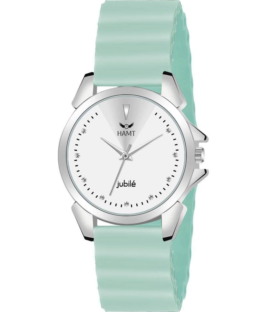     			HAMT Green Silicon Analog Womens Watch