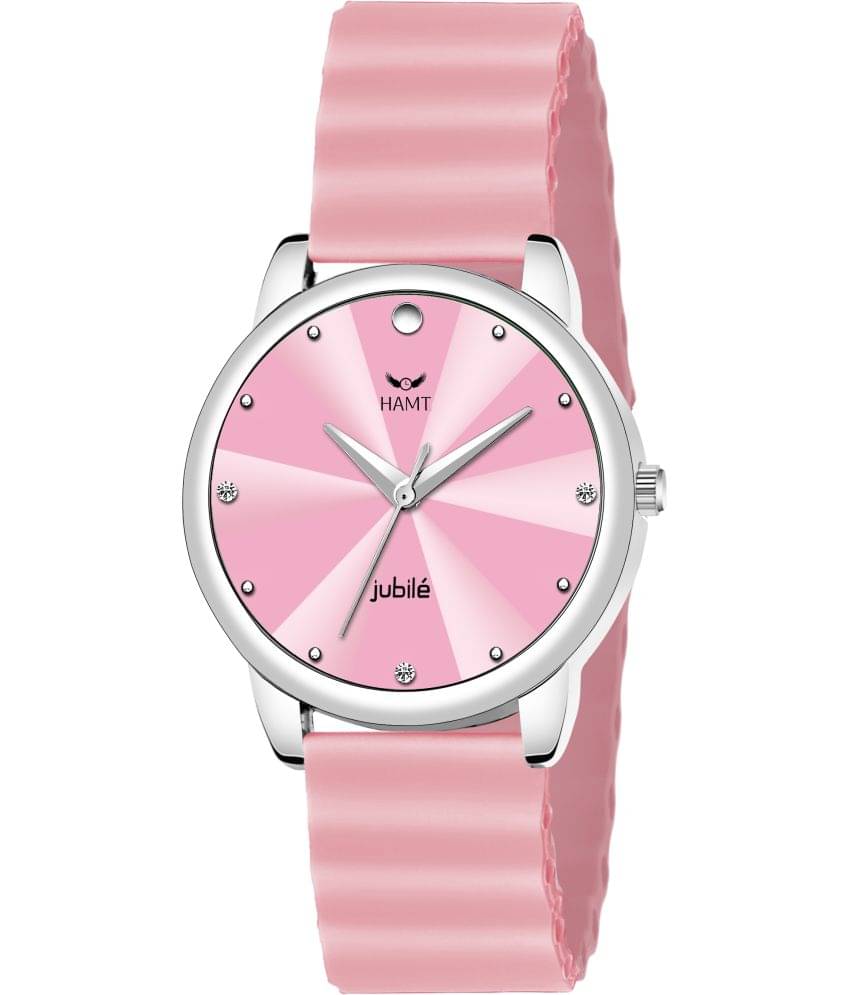     			HAMT Pink Silicon Analog Womens Watch