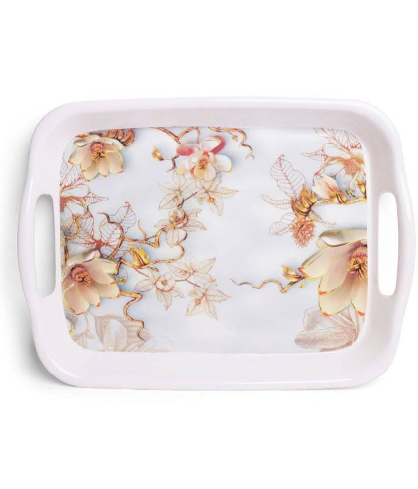     			HomePro Fancy Design Tray Multicolor Serving Tray ( Set of 1 )