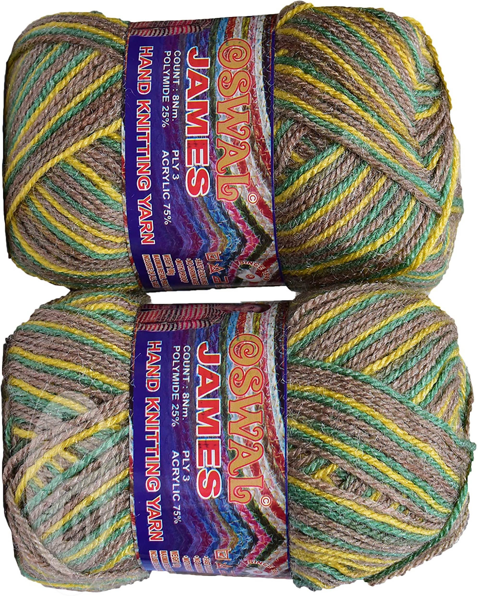 James Knitting  Yarn Wool, Moss Ball 200 gm  Best Used with Knitting Needles, Crochet Needles  Wool Yarn for Knitting