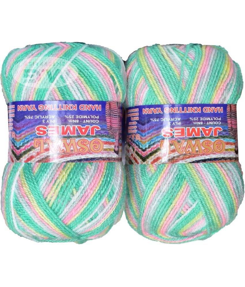     			James Knitting  Yarn Wool, Sea Green Ball 300 gm  Best Used with Knitting Needles, Crochet Needles  Wool Yarn for Knitting