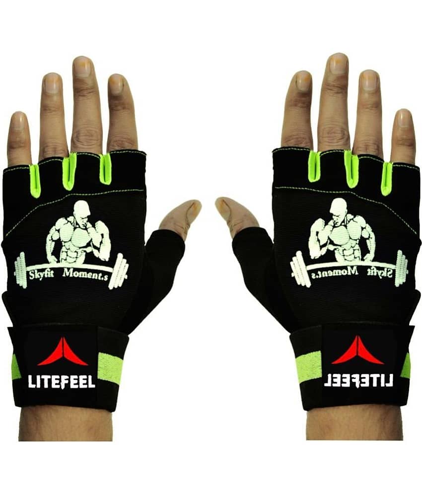 LITE FEEL Power WeightLifting Unisex Polyester Gym Gloves For Advanced Fitness Training and Workout With Half-Finger Length - Sports and Fitness Equipment | Buy online on ZillyBuy
