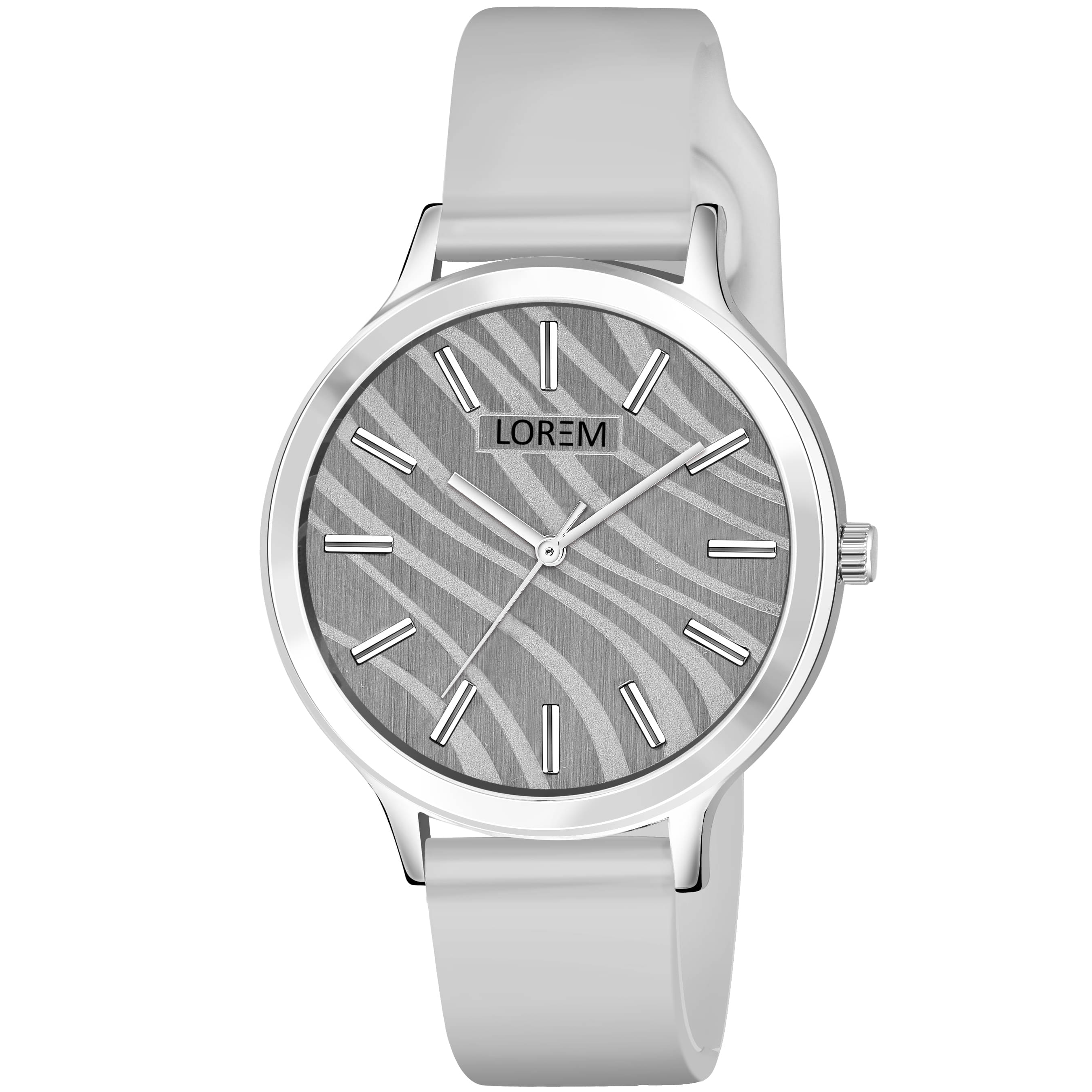     			Lorem Light Grey Plastic Analog Womens Watch