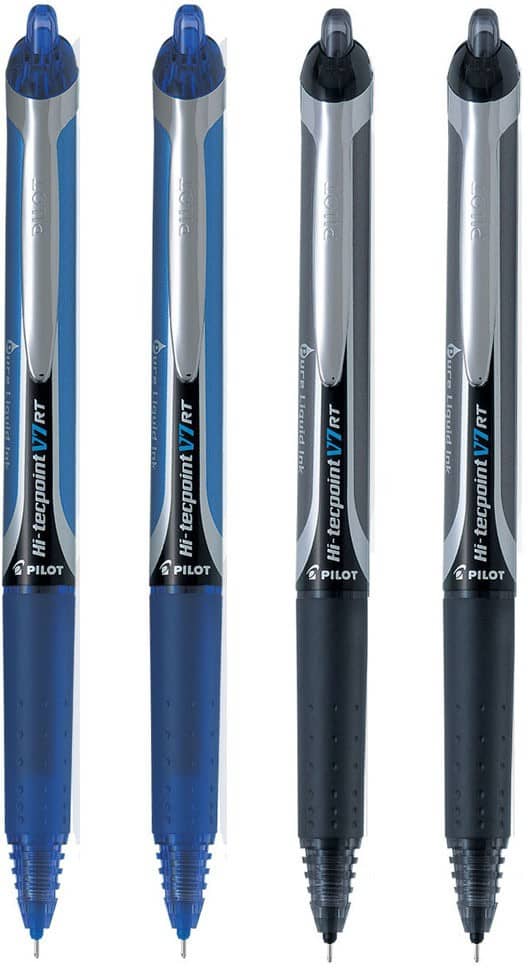 Pilot V7 RT (2 Blue/2 Black) Roller Ball Pen