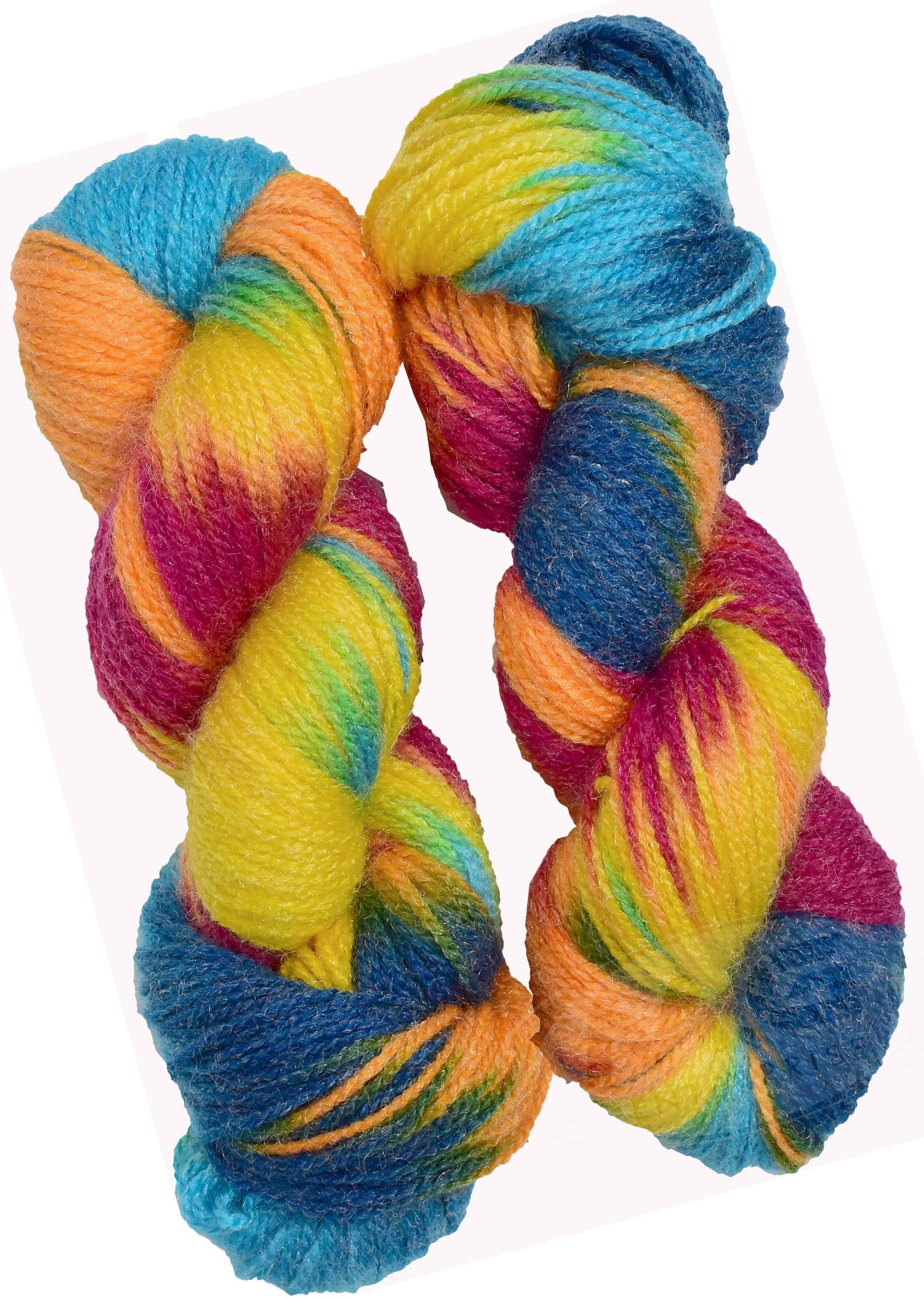 Represents Ganga Glow Knitting Yarn Wool, Rainbow 2 400 gm . Art-ABAF Represents Ganga Glow Knitting Yarn Wool, Rainbow 2 400 gm . Art-ABAF