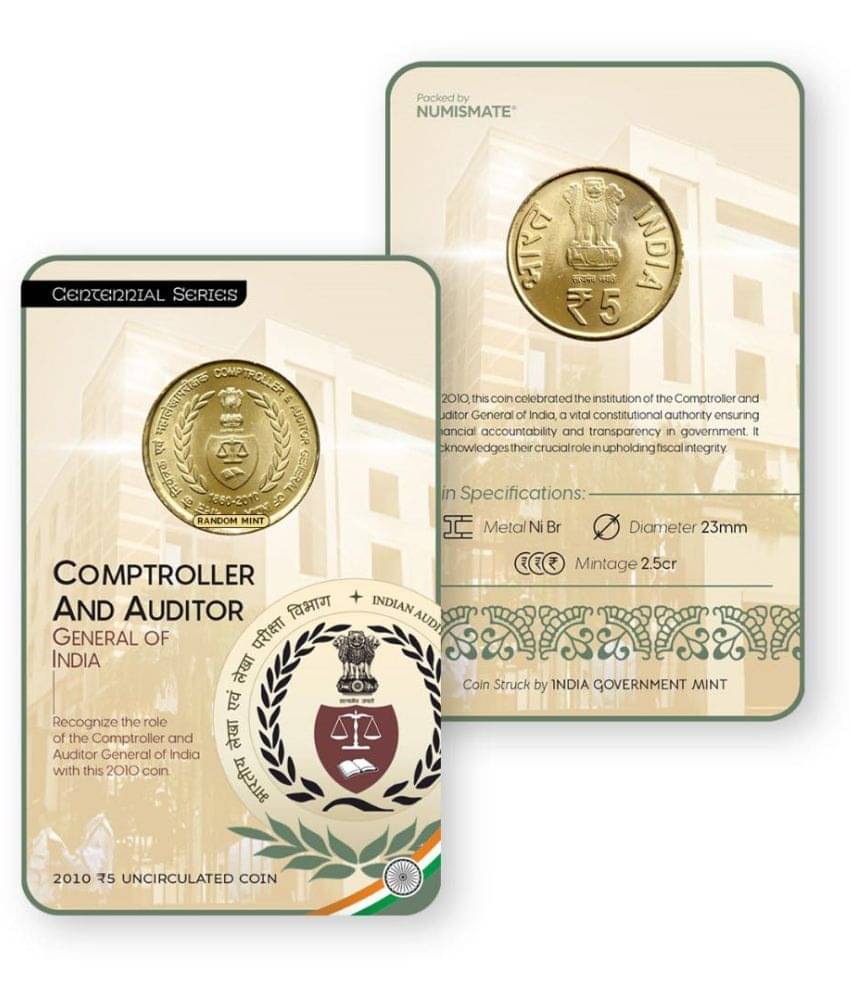 Rs.5 COMPTROLLER AND AUDITOR Commemorative Coin Card – Special Edition Rs.5 COMPTROLLER AND AUDITOR Commemorative Coin Card – Special Edition