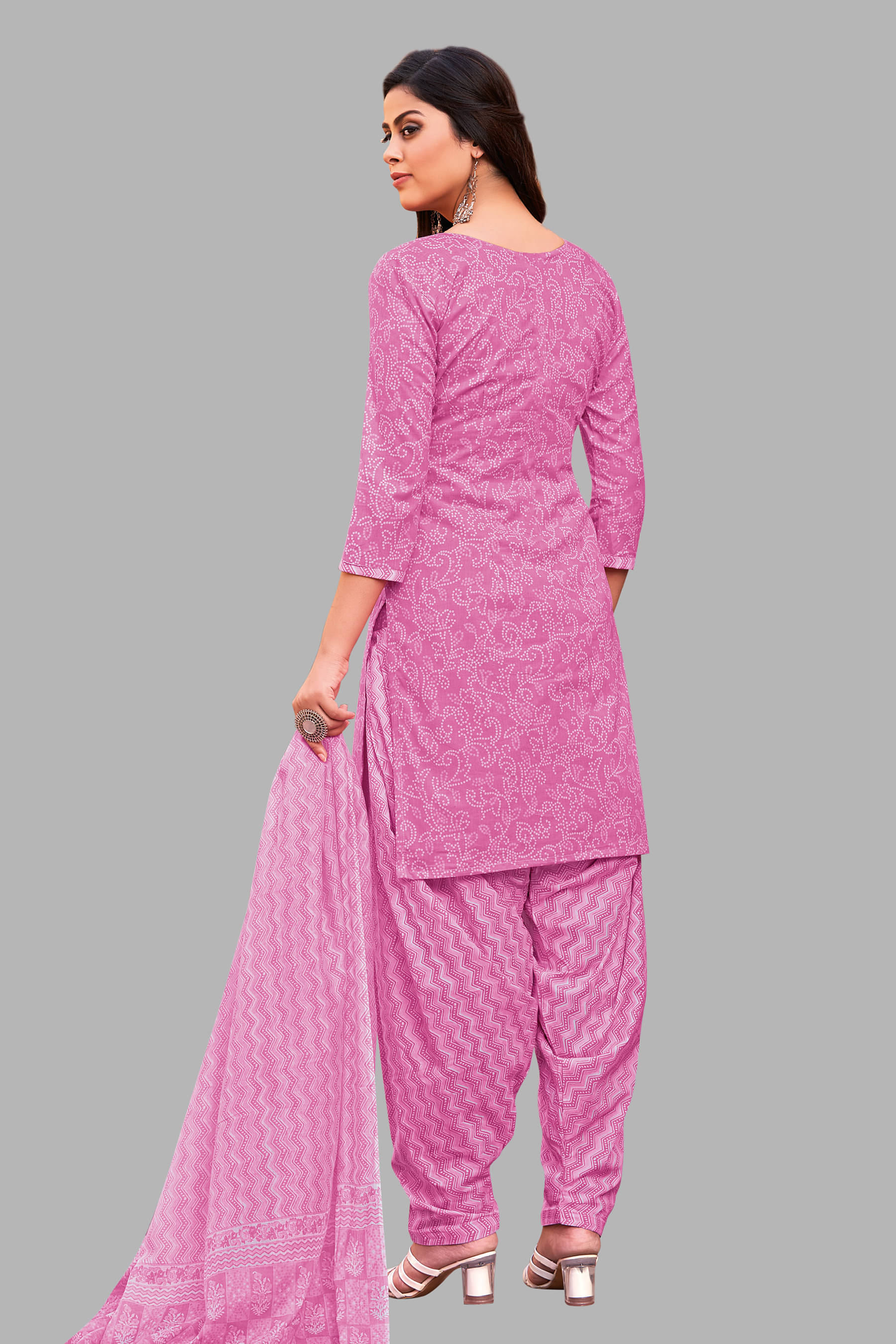 SIMMU Unstitched Cotton Printed Dress Material - Pink ( Pack of 1 ) SIMMU Unstitched Cotton Printed Dress Material - Pink ( Pack of 1 )