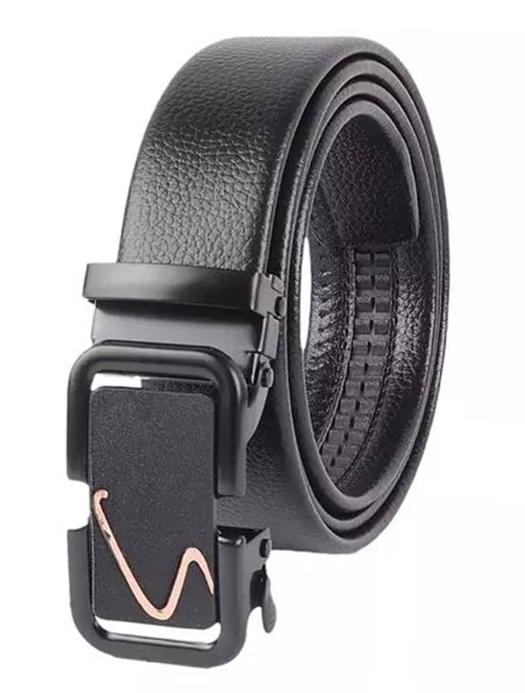     			SUNSHOPPING - Black Synthetic Men's Formal Belt ( Pack of 1 )