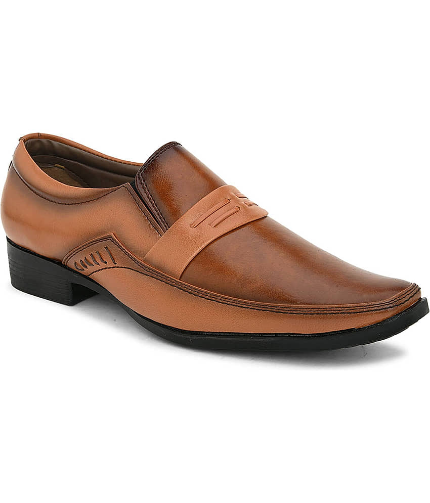 Sir Corbett Tan Men's Slip On Formal Shoes - Formal Shoes | Buy online on ZillyBuy