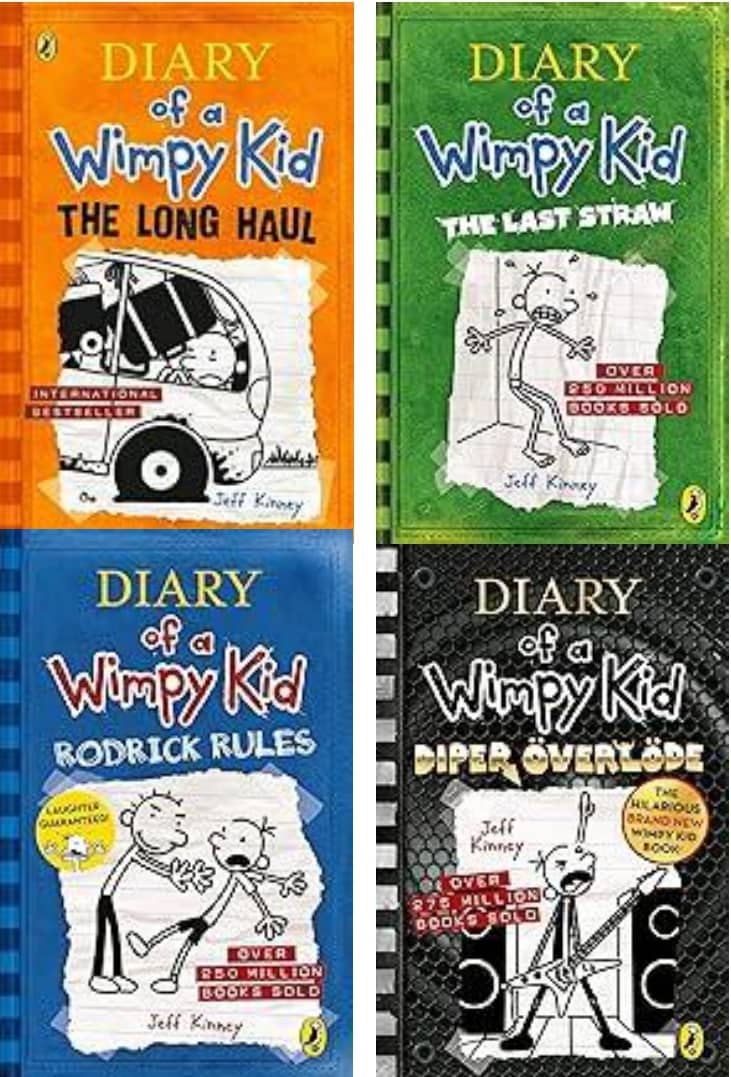 Diary of a Wimpy Kid: The Long Haul+ The Last Straw + Rodrick Rules + Diper Ã–verlode - Stationery | Buy online on ZillyBuy
