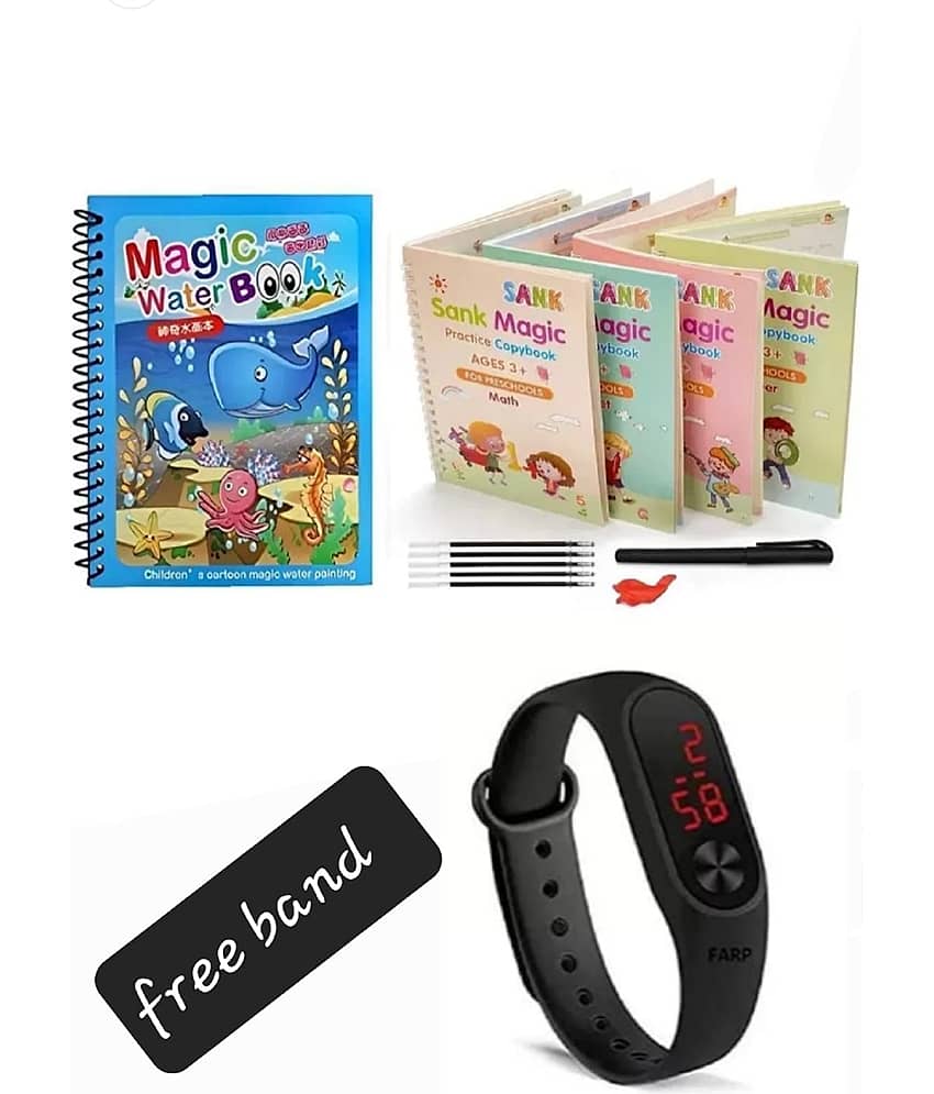 Unico Magic Practice Copybook & water magic combo & ( FREE LED BAND ) - Stationery | Buy online on ZillyBuy