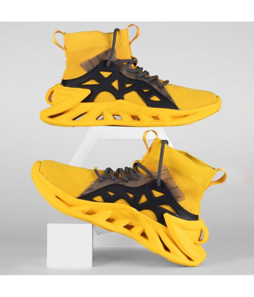 ATOM Alphabounce Yellow Men's Lifestyle Shoes - Casual Shoes | Buy online on ZillyBuy