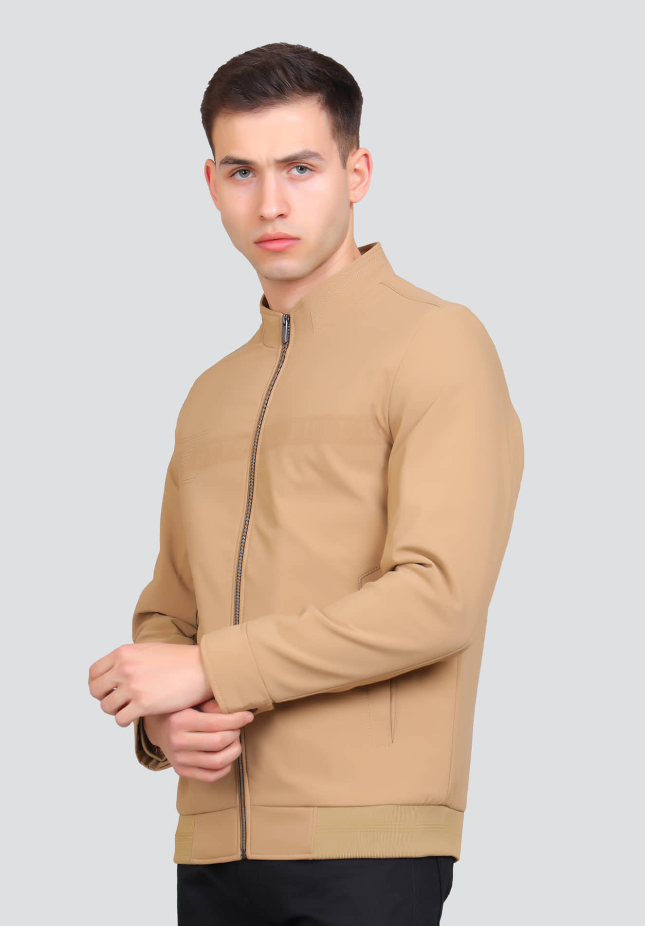 Young Club Classic Polyester Men's Casual Jacket - Beige ( Pack of 1 ) - Jackets & Coats | Buy online on ZillyBuy