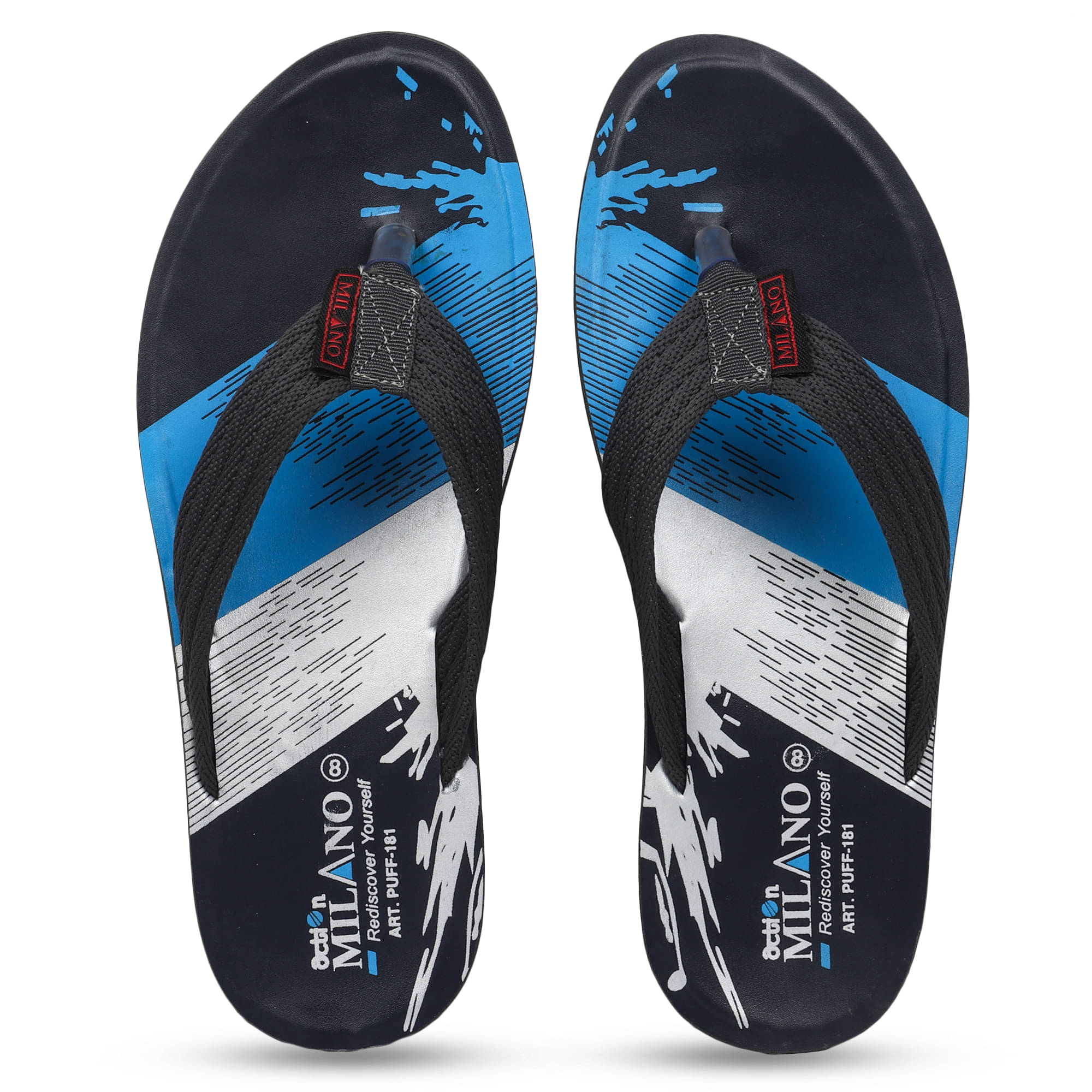     			Action Grey Men's Thong Flip Flop