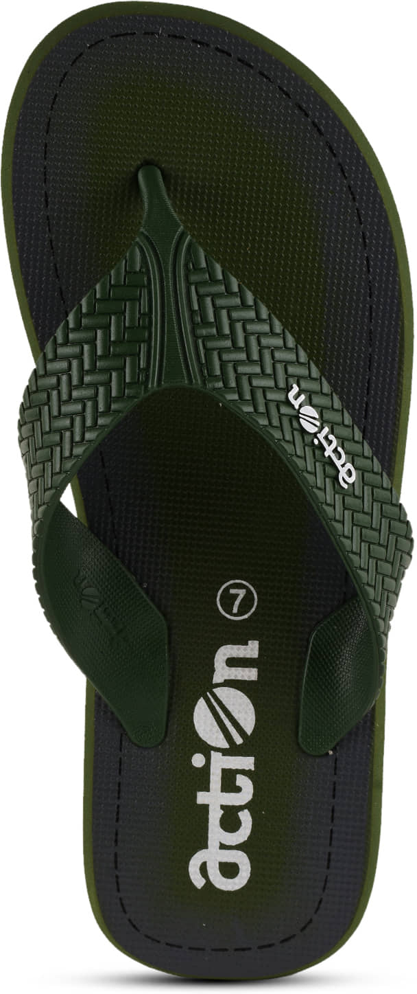 Action Olive Men's Thong Flip Flop