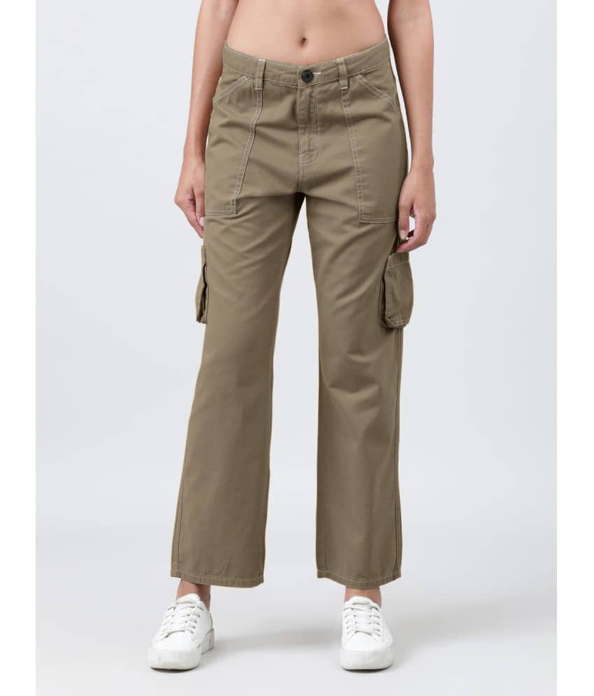Bene Kleed Women Straight Fit Carpenter Style Trouser with Contrast Stitch - Trousers | Buy online on ZillyBuy