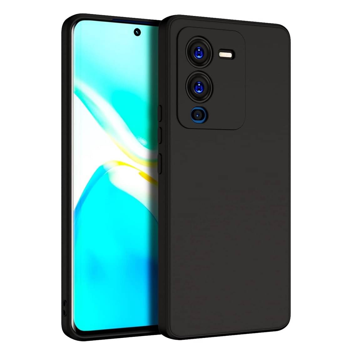     			Case Vault Covers Silicon Soft cases Compatible For Silicon Vivo v25 pro ( Pack of 1 )