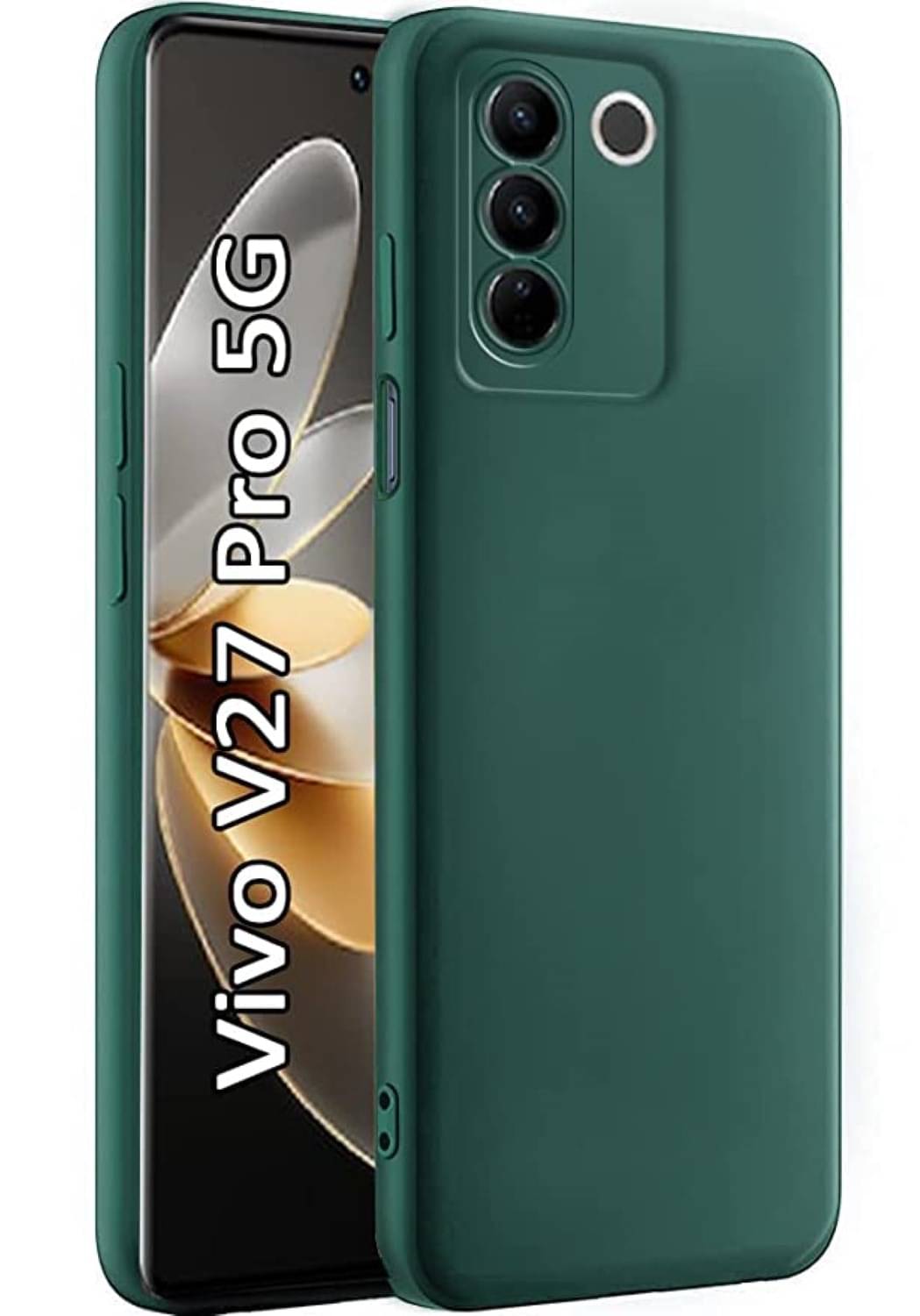     			Case Vault Covers Silicon Soft cases Compatible For Silicon Vivo V27 ( Pack of 1 )