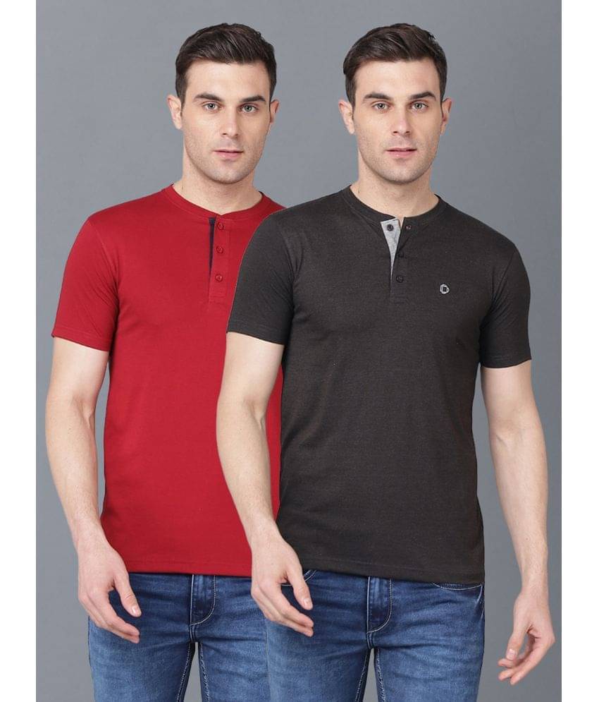 Dollar Cotton Blend Regular Fit Solid Half Sleeves Men's T-Shirt - Multicolor ( Pack of 2 ) Dollar Cotton Blend Regular Fit Solid Half Sleeves Men's T-Shirt - Multicolor ( Pack of 2 )