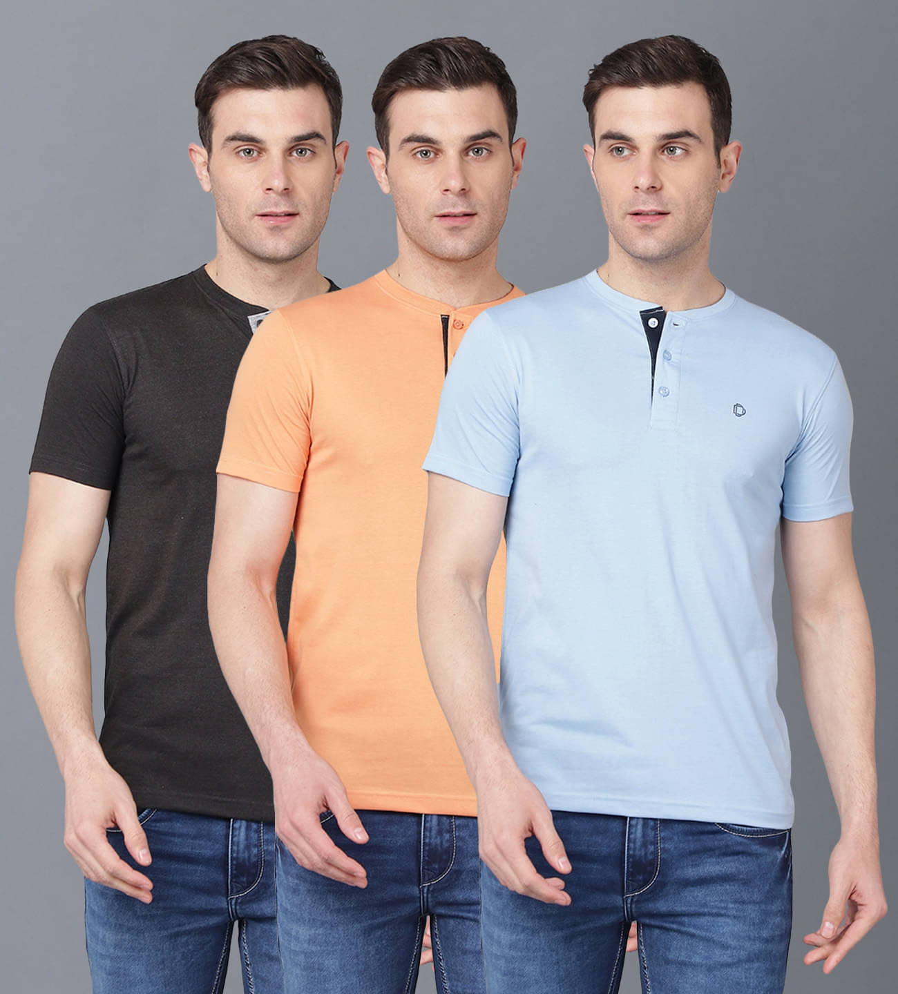 Dollar Cotton Blend Regular Fit Solid Half Sleeves Men's T-Shirt - Multicolor ( Pack of 3 ) Dollar Cotton Blend Regular Fit Solid Half Sleeves Men's T-Shirt - Multicolor ( Pack of 3 )