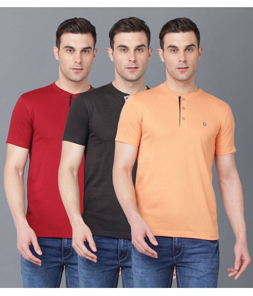Dollar Cotton Blend Regular Fit Solid Half Sleeves Men's T-Shirt - Multicolor ( Pack of 3 ) Dollar Cotton Blend Regular Fit Solid Half Sleeves Men's T-Shirt - Multicolor ( Pack of 3 )