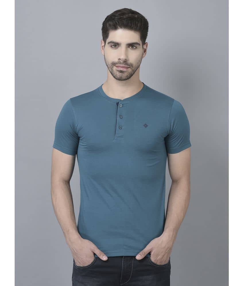 Dollar Cotton Blend Regular Fit Solid Half Sleeves Men's T-Shirt - Green ( Pack of 1 )