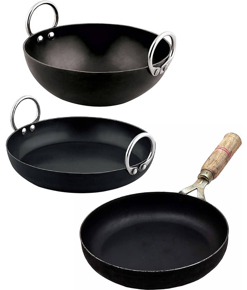 Veer Black Iron ( Set of 3 ) - Cookware | Buy online on ZillyBuy