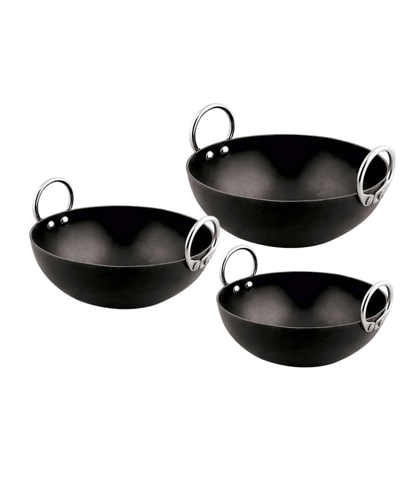 Veer Iron Deep Kadhai 2 mm ( 2 ) L - Cookware | Buy online on ZillyBuy
