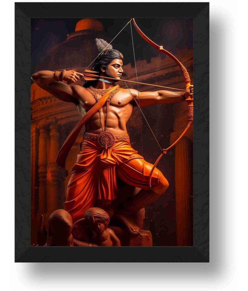 Saf - Lord Ram ji Murti Religious wall hanging Painting with Frame (1U) Saf - Lord Ram ji Murti Religious wall hanging Painting with Frame (1U)