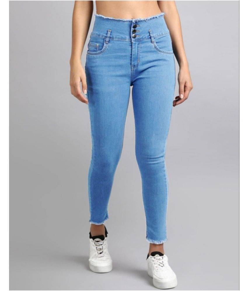 ICONIC ME - Light Blue Denim Slim Fit Women's Jeans ( Pack of 1 ) ICONIC ME - Light Blue Denim Slim Fit Women's Jeans ( Pack of 1 )