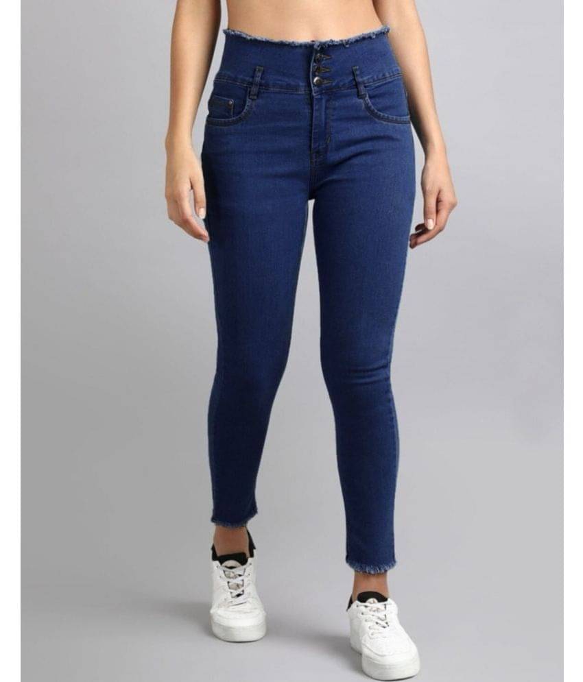 ICONIC ME - Navy Blue Denim Slim Fit Women's Jeans ( Pack of 1 ) ICONIC ME - Navy Blue Denim Slim Fit Women's Jeans ( Pack of 1 )