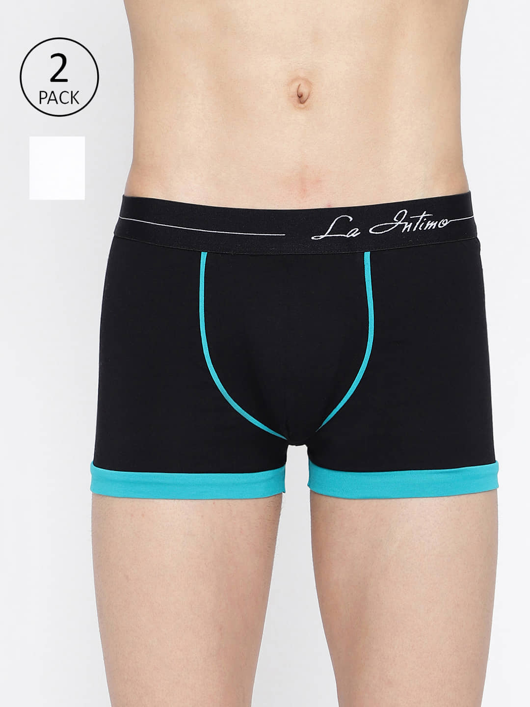 La Intimo Pack of 2 Cotton Trunks For Men's ( Multicolor )