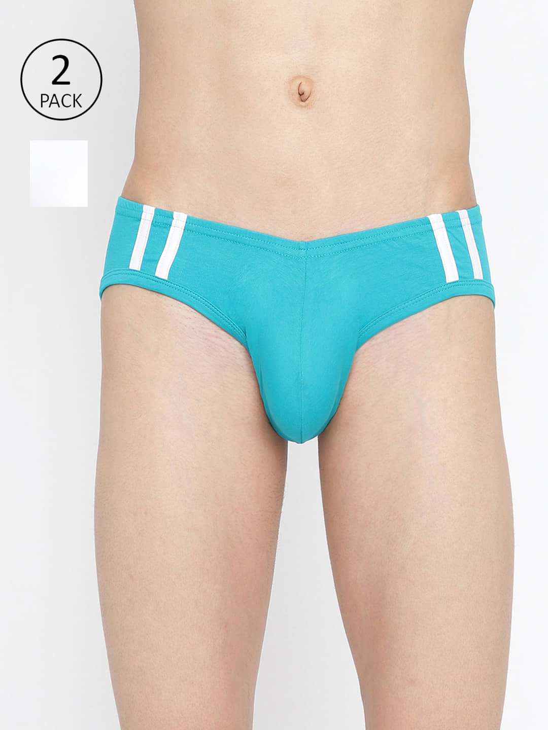 La Intimo Pack of 2 Cotton Briefs For Men's ( Multicolor )
