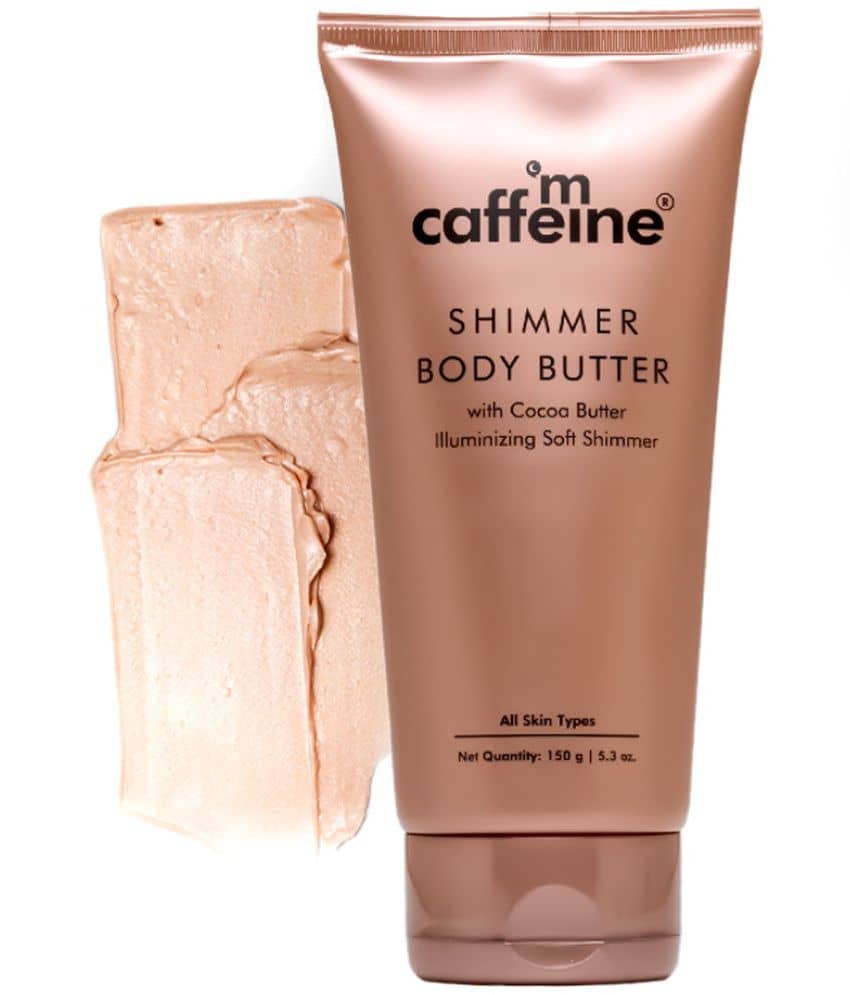 mCaffeine Shimmer Body Butter With Cocoa Butter For Shimmery & Glowing Skin 150 g (Pack of 1)