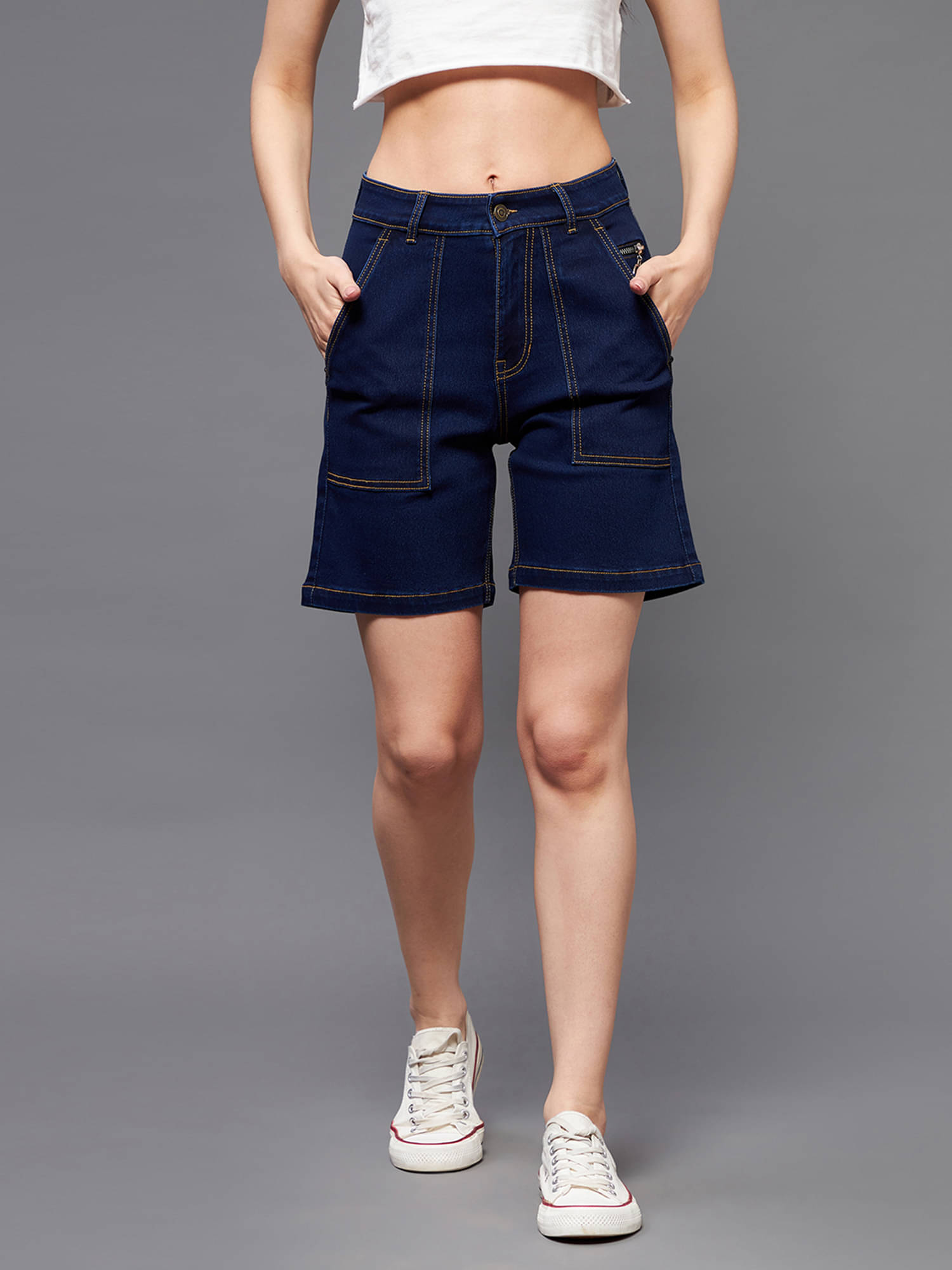     			Miss Chase Denim Hot Pants - Blue