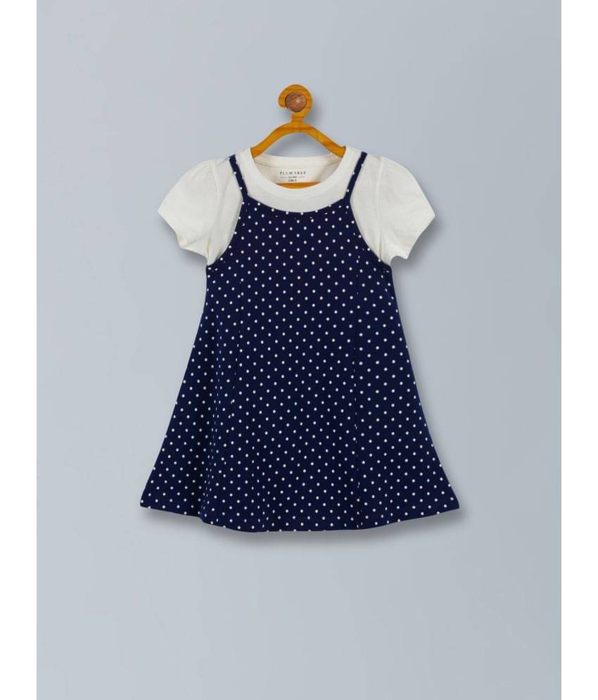     			PLUM TREE Girls Cotton Dungarees ( Pack of 2 , Navy Blue )