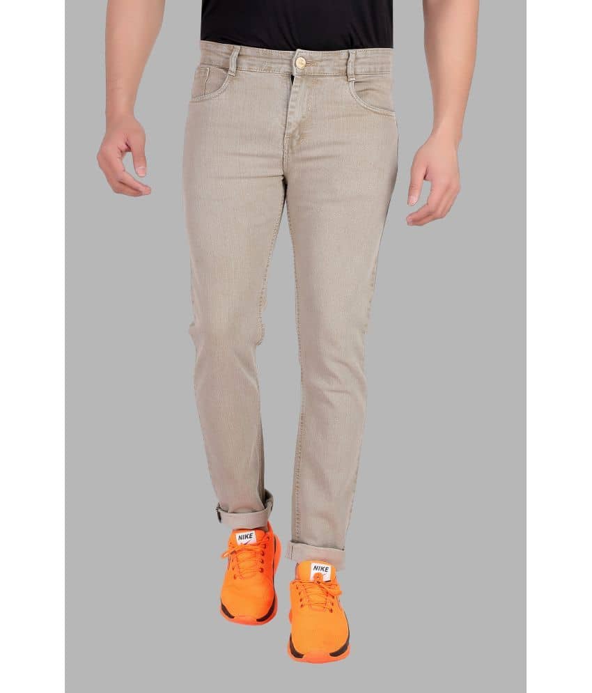 RAGZO Slim Fit Basic Men's Jeans - Beige ( Pack of 1 ) - Jeans | Buy online on ZillyBuy