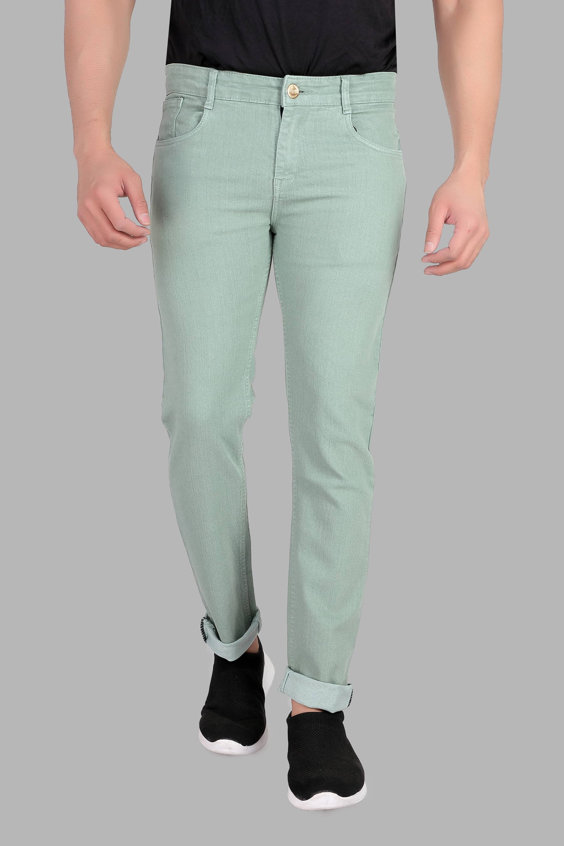 RAGZO Slim Fit Basic Men's Jeans - Light Green ( Pack of 1 ) - Jeans | Buy online on ZillyBuy